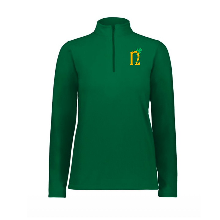 Embroidered Fleece Pullover - Dark Green